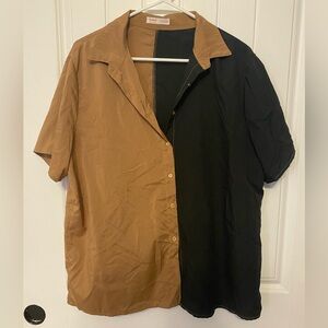 2-Toned Color Block Shirt